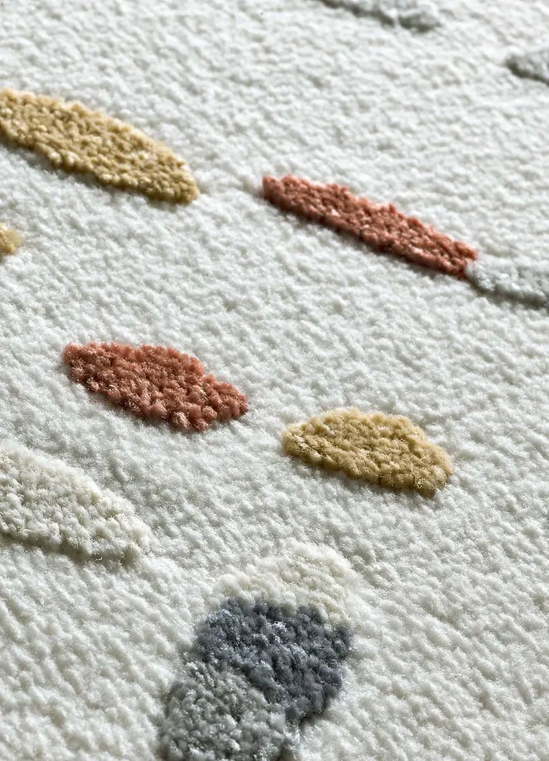 Alfombra geométrica con relieve Amara 12991 Multicolor