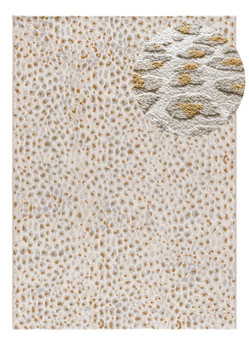 Alfombra diseño leopardo con relieve Amara 13001 Plata