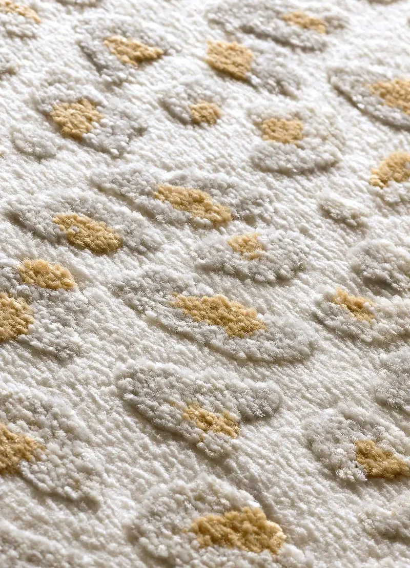 Alfombra diseño leopardo con relieve Amara 13001 Plata