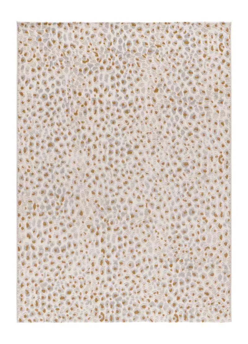 Alfombra diseño leopardo con relieve Amara 13001 Plata