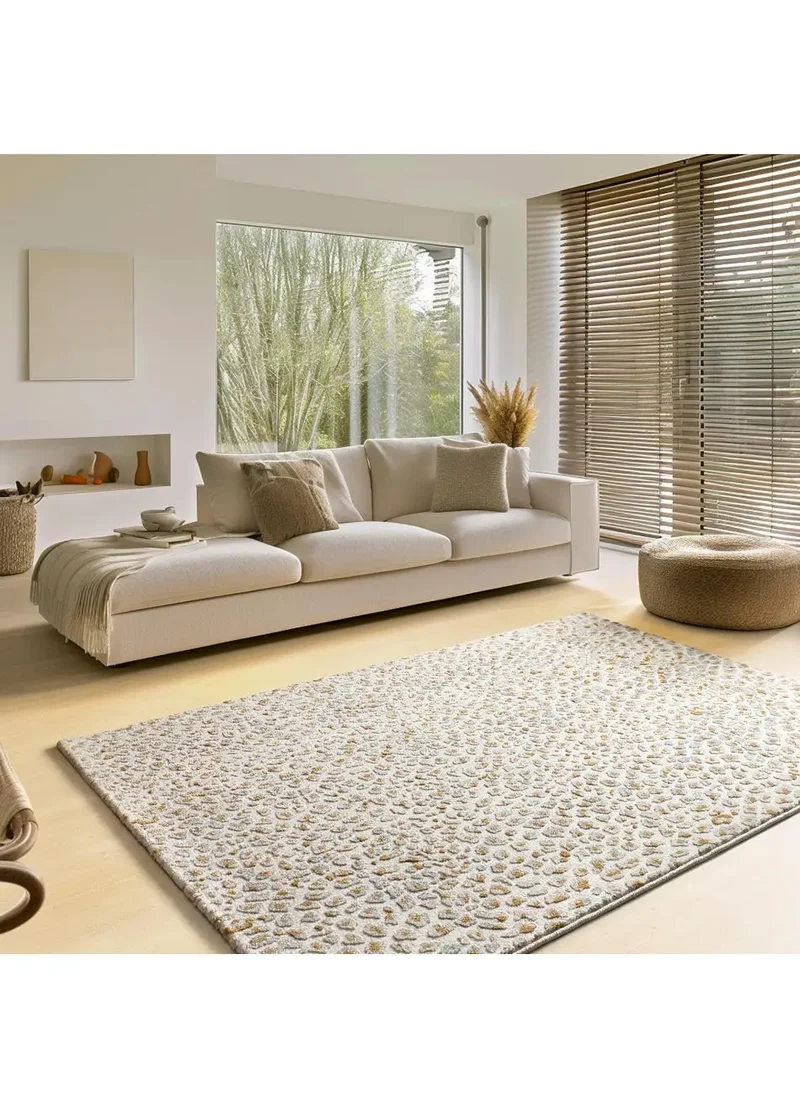 Alfombra diseño leopardo con relieve Amara 13001 Plata