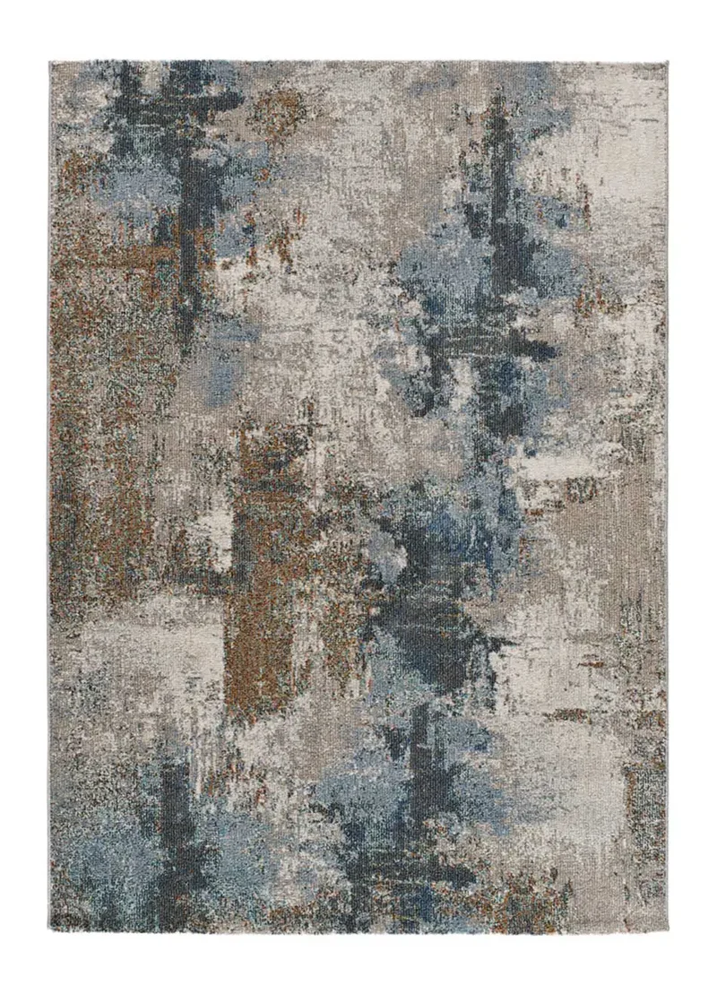 Alfombra de exterior abstracta azul Salsa 54562 de 160x230 cm
