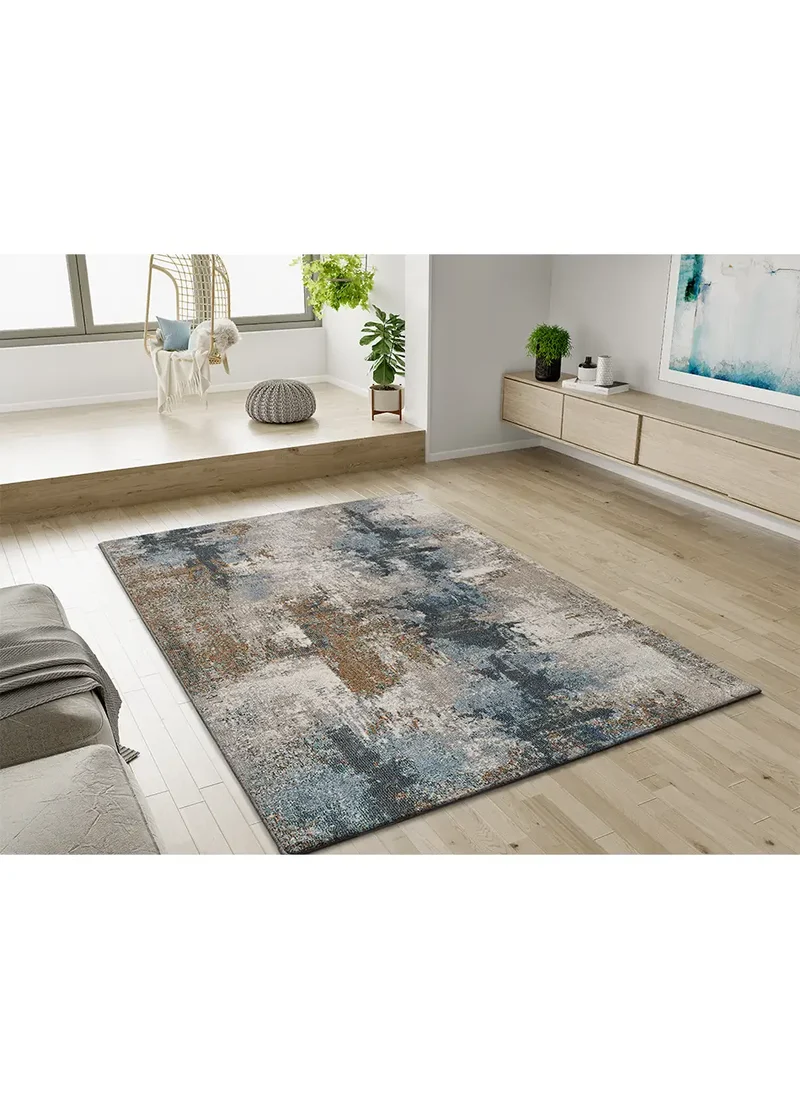 Alfombra de exterior abstracta azul Salsa 54562 de 160x230 cm