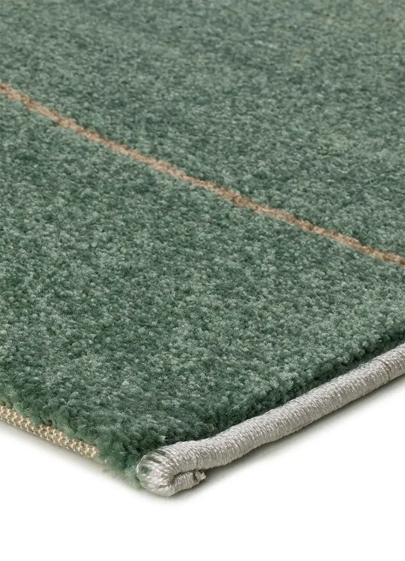 Alfombra abstracta verde y beige Edesa 12900