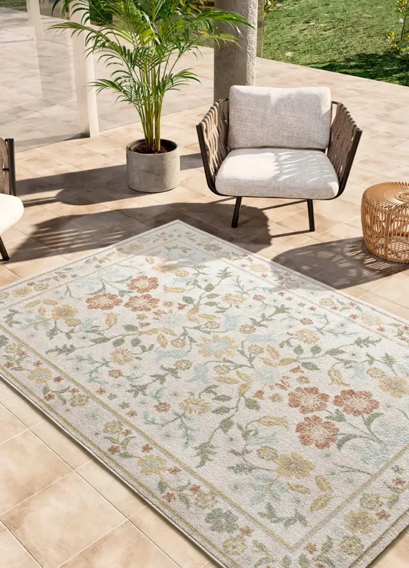Alfombra de exterior floral Samara 54587 Multicolor