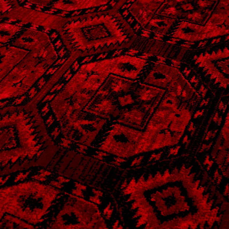 Teppich ROYAL Dunkelrot im Vintage-Orient Stil“– Hochwertig & Pflegeleicht