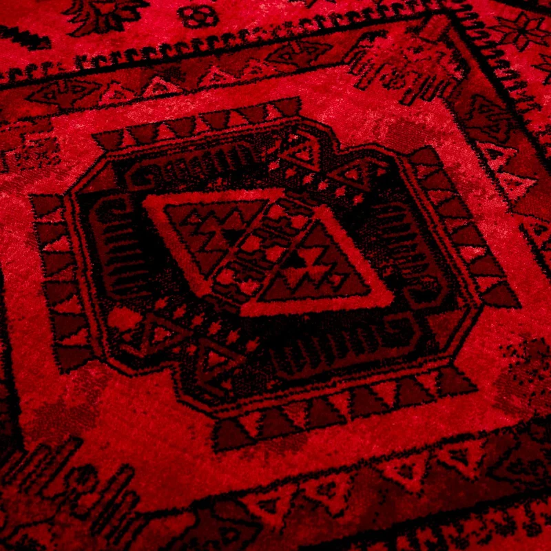 Teppich ROYAL Dunkelrot im Vintage-Orient Stil“– Hochwertig & Pflegeleicht