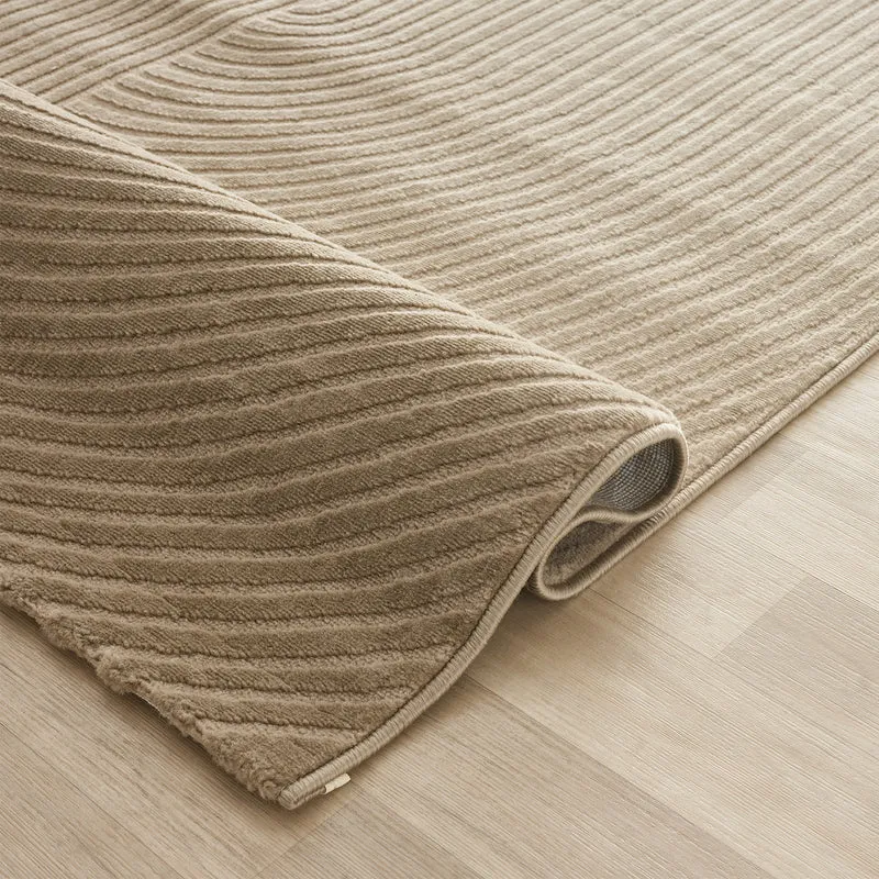 Kurzflor-Teppich Boho modern – Dünner Wohnzimmer- & Schlafzimmerteppich mit 3D Hoch-Tief-Effekt, pflegeleicht