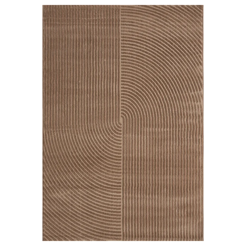 Kurzflor-Teppich Boho modern – Dünner Wohnzimmer- & Schlafzimmerteppich mit 3D Hoch-Tief-Effekt, pflegeleicht