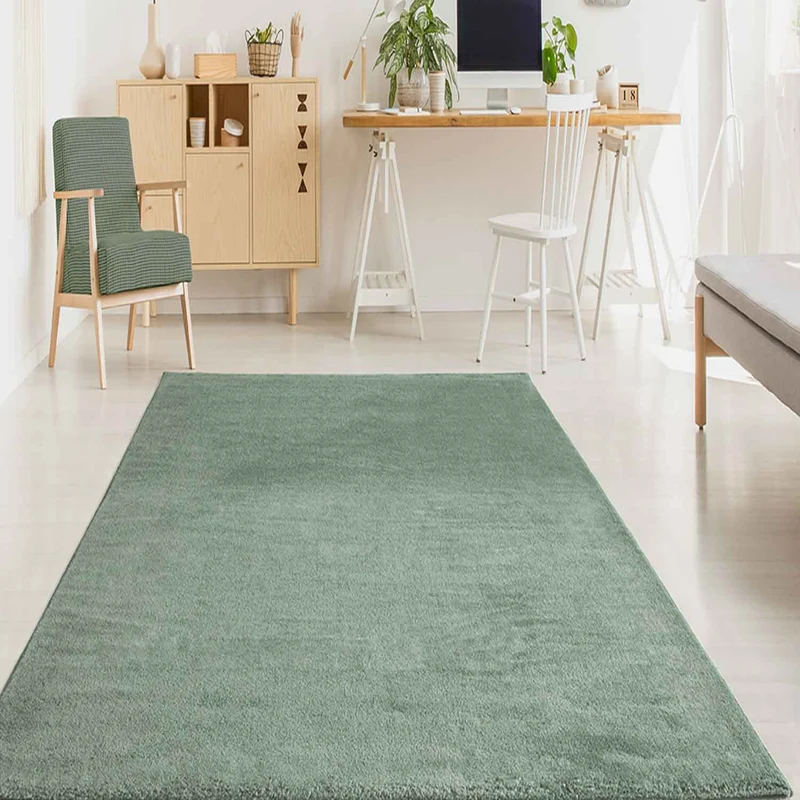 Teppich Wohnzimmer Kurzflor Einfarbig für Schlafzimmer kinderzimmer weicher pflegeleichter, versch.- Größen, Farben