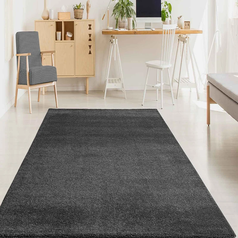 Teppich Wohnzimmer Kurzflor Einfarbig für Schlafzimmer kinderzimmer weicher pflegeleichter, versch.- Größen, Farben