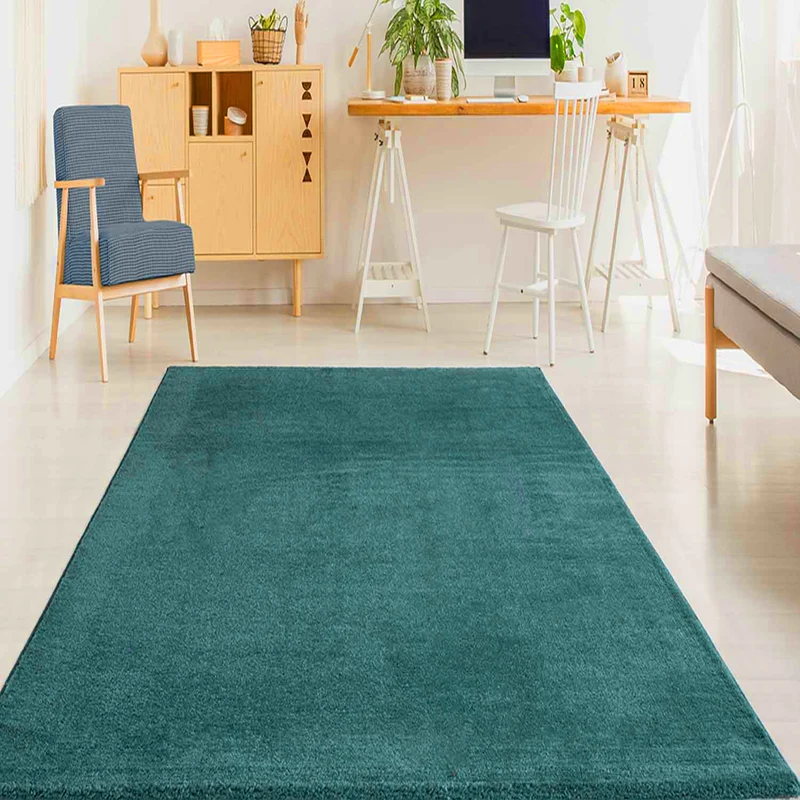 Teppich Wohnzimmer Kurzflor Einfarbig für Schlafzimmer kinderzimmer weicher pflegeleichter, versch.- Größen, Farben