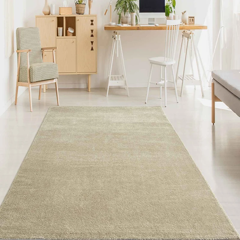 Teppich Wohnzimmer Kurzflor Einfarbig für Schlafzimmer kinderzimmer weicher pflegeleichter, versch.- Größen, Farben