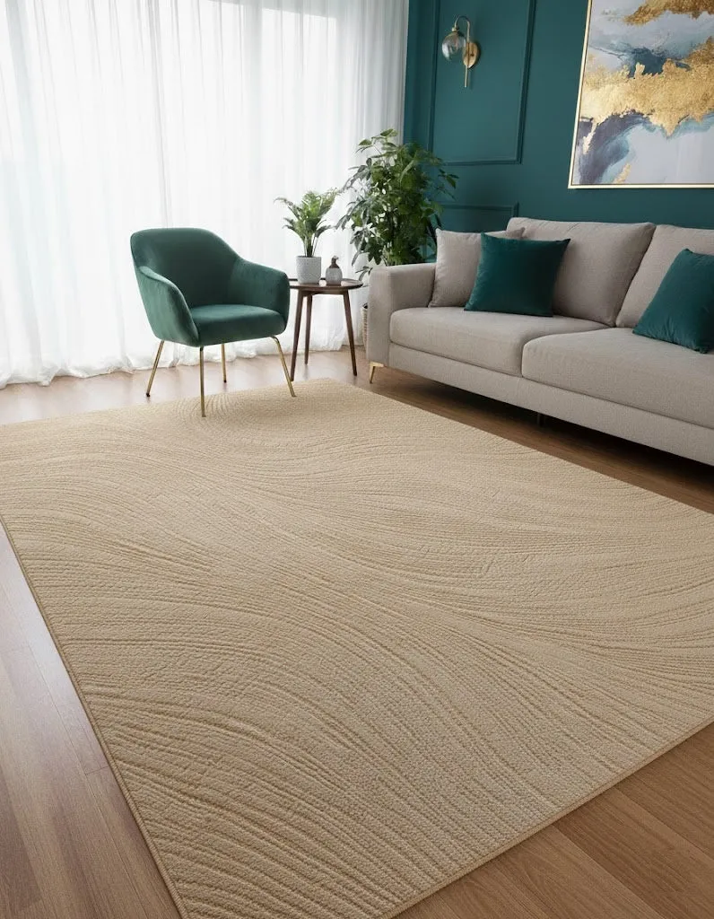 Kurzflor Teppich Boho 3D Hoch-Tief-Effekt – Teppich Wohnzimmer & Schlafzimmer
