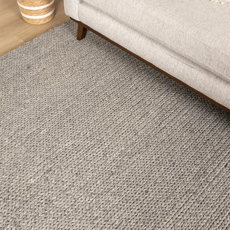 Wollteppich - Twist Grau