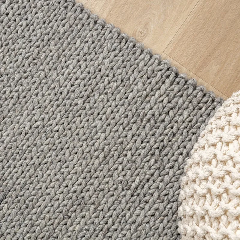 Wollteppich - Twist Grau