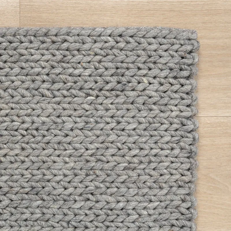 Wollteppich - Twist Grau