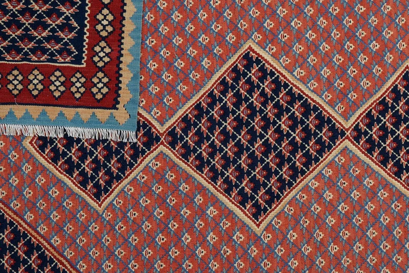 Kelim Senneh · Handgewebt – Rot, 200x160 cm