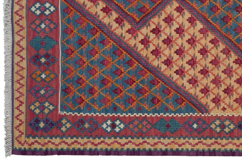 Kelim Senneh · Handgewebt – Beige, 161x107 cm