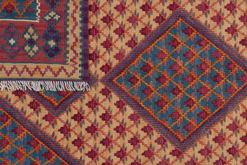 Kelim Senneh · Handgewebt – Beige, 161x107 cm