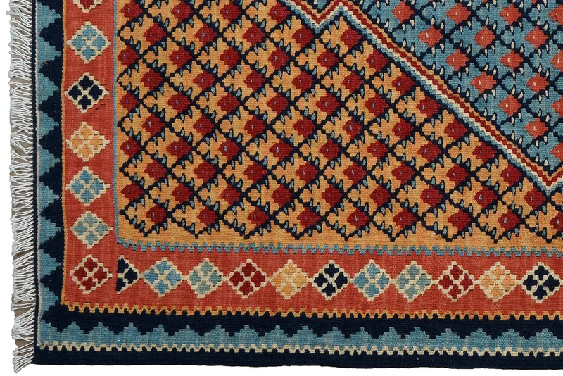 Kelim Senneh · Handgewebt – Beige, 148x105 cm