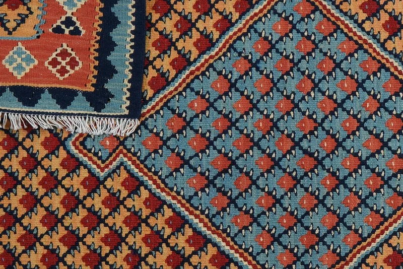 Kelim Senneh · Handgewebt – Beige, 148x105 cm
