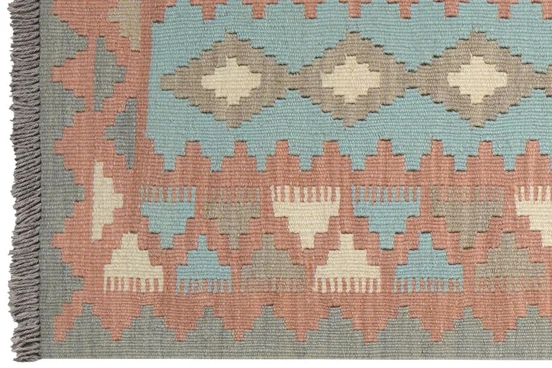 Kelim Gashgai · Handgewebt – Türkis, 194x54 cm