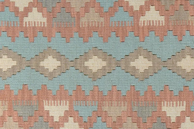 Kelim Gashgai · Handgewebt – Türkis, 194x54 cm