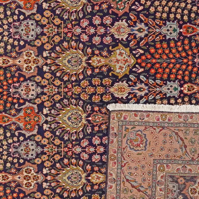 Tabriz Old · Handgeknüpft – Blau, 298x200 cm