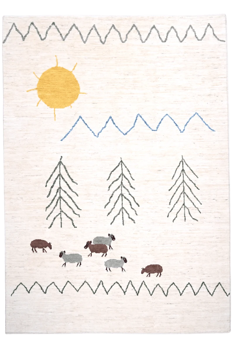 Berber · Handgeknüpft – Beige, 241x172 cm