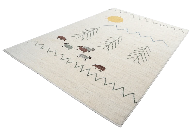 Berber · Handgeknüpft – Beige, 241x172 cm