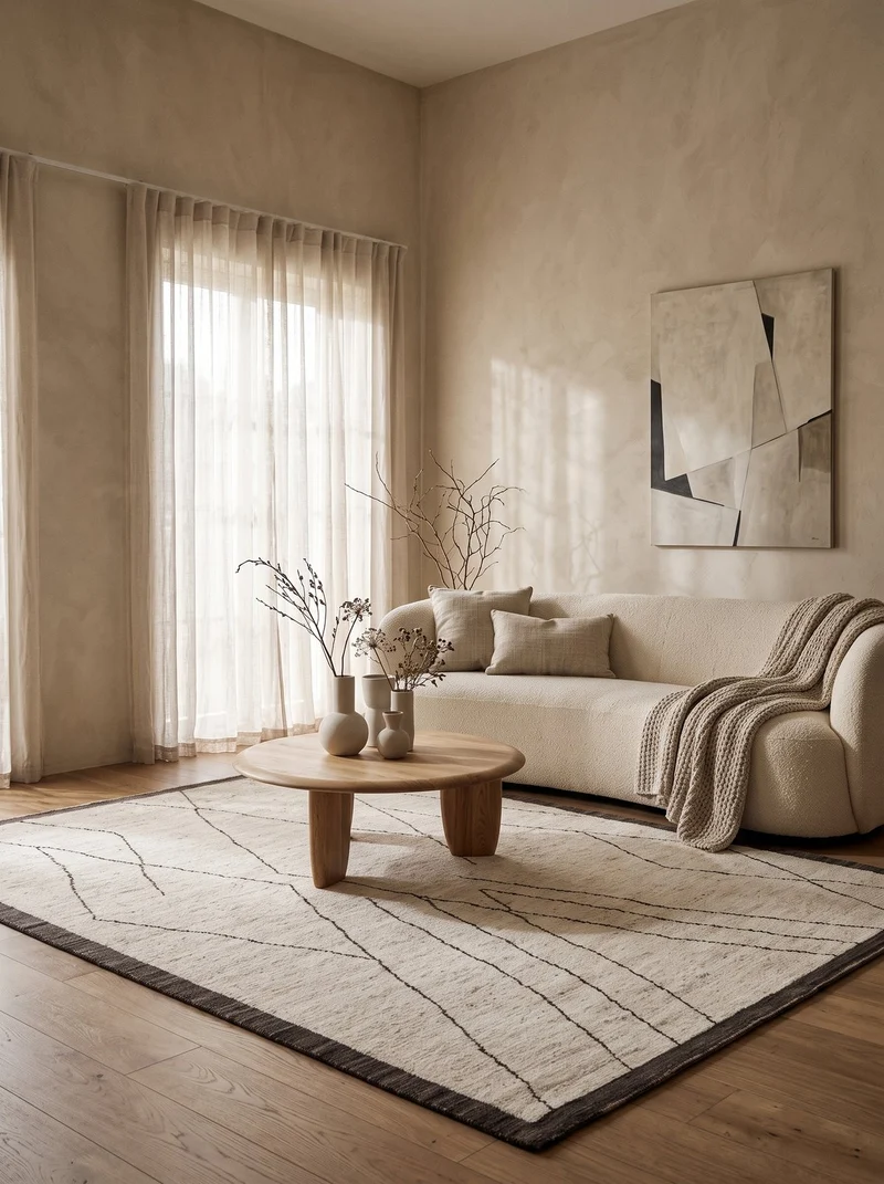 Berber · Handgeknüpft – Beige, 238x184 cm
