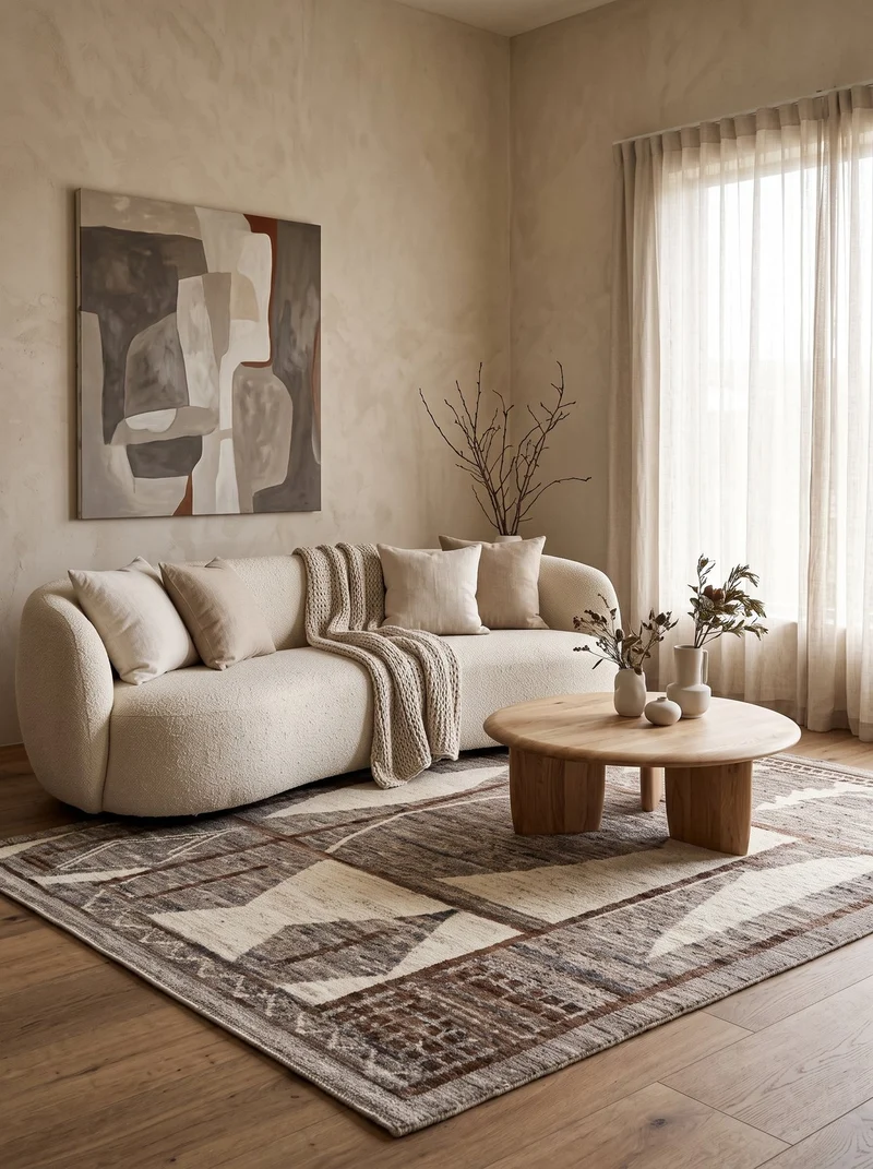 Berber · Handgeknüpft – Beige, 190x144 cm