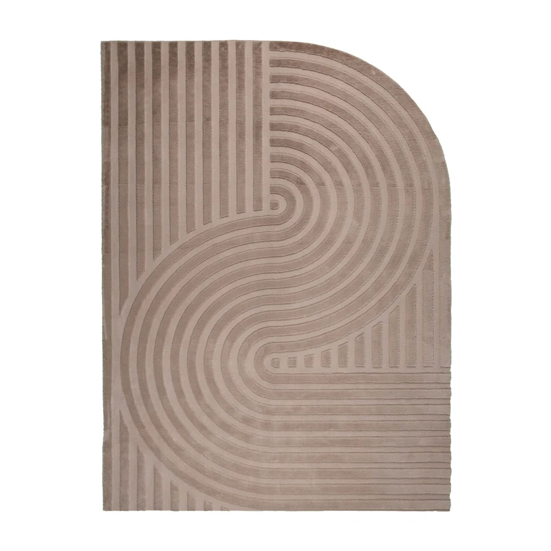 Teppich Organisch - Flowy Wavy Taupe