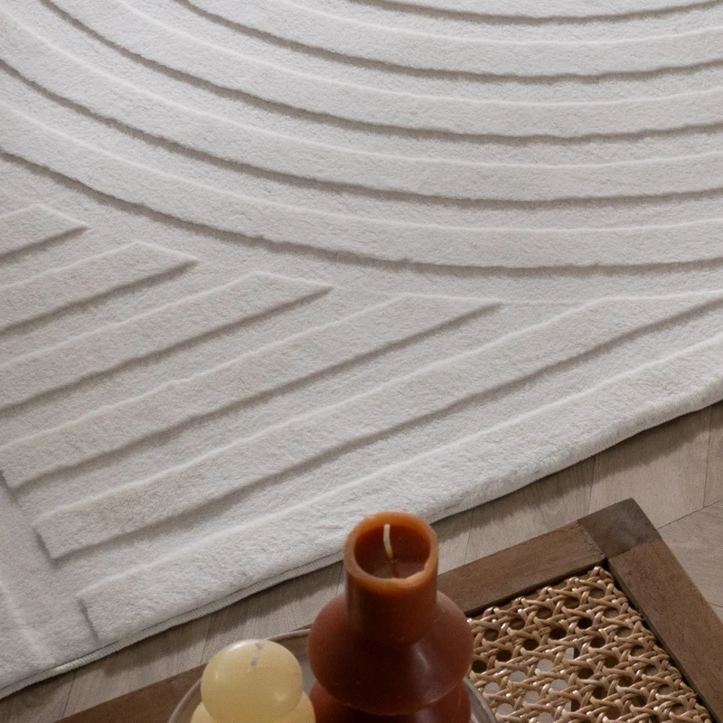 Teppich Organisch - Flowy Wavy Creme
