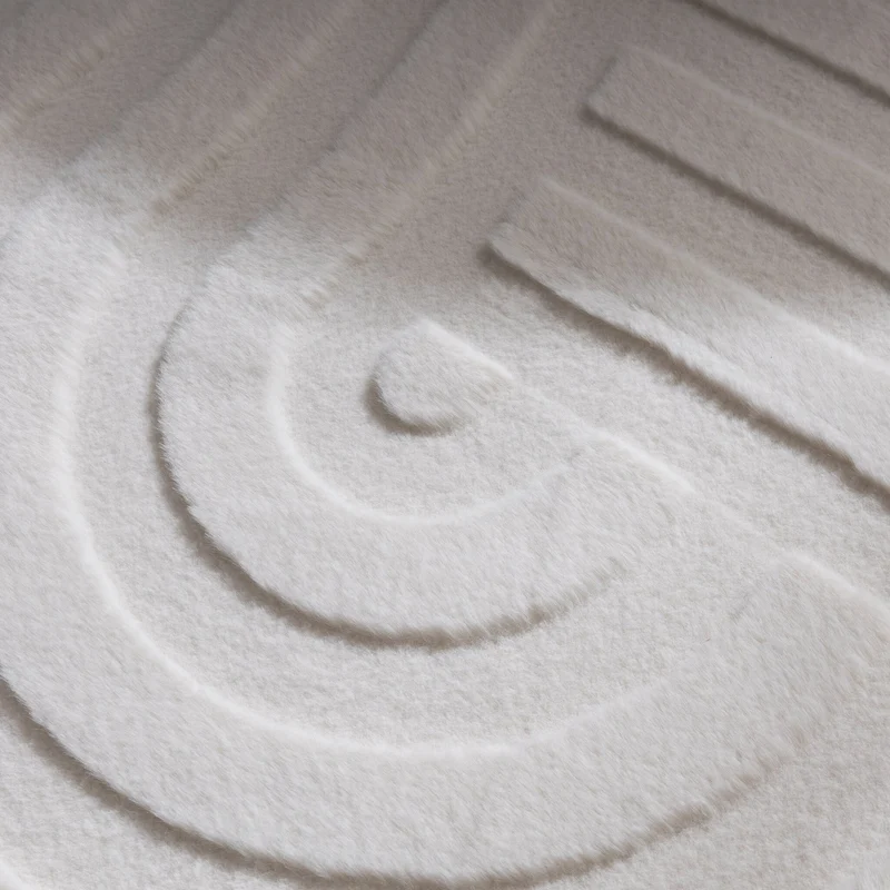 Teppich Organisch - Flowy Wavy Creme