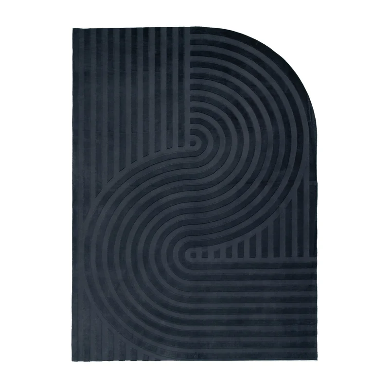Teppich Organisch - Flowy Wavy Anthrazit
