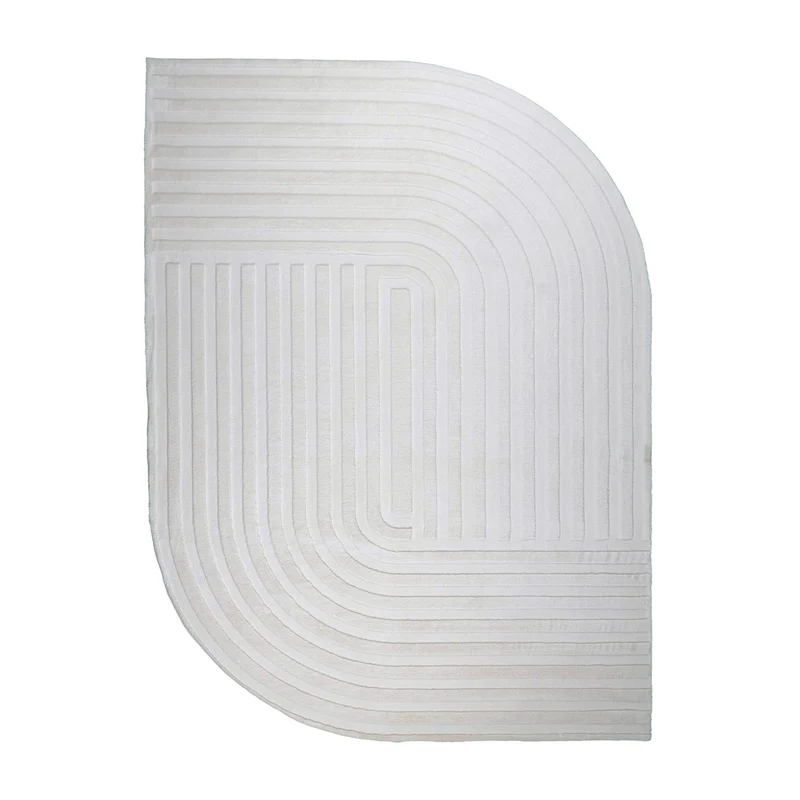 Teppich Organisch - Flowy Lines Creme