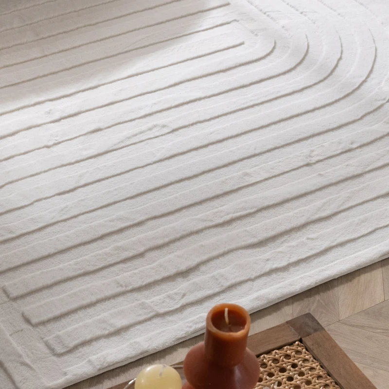 Teppich Organisch - Flowy Lines Creme