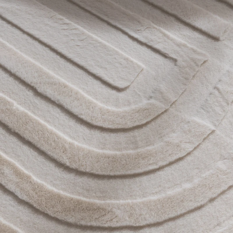 Teppich Organisch - Flowy Lines Creme