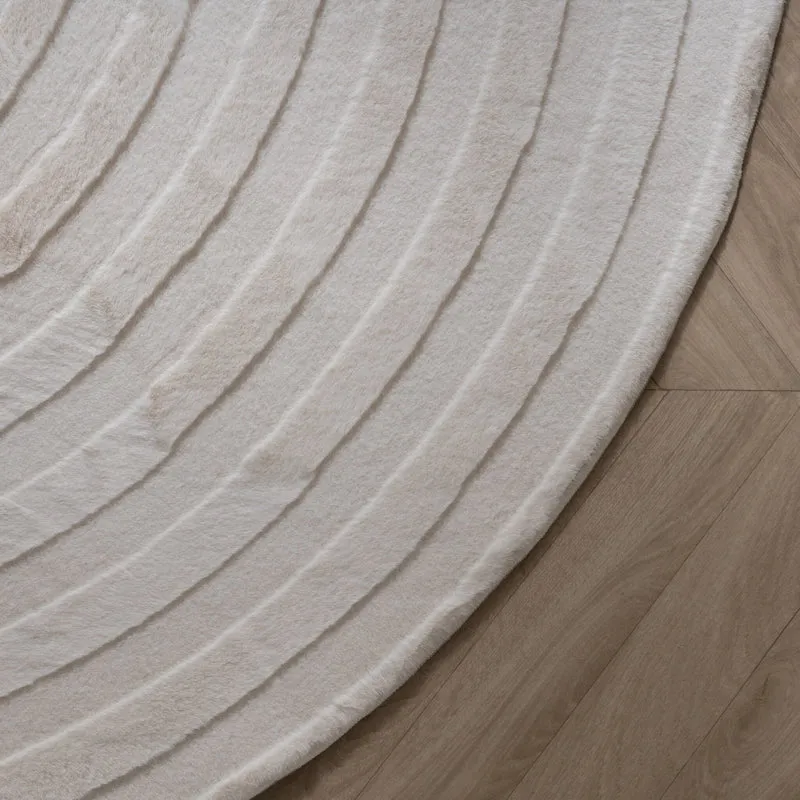 Teppich Organisch - Flowy Lines Creme