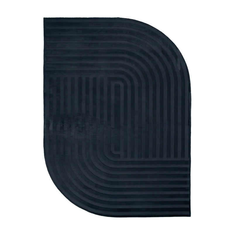 Teppich Organisch - Flowy Lines Anthrazit
