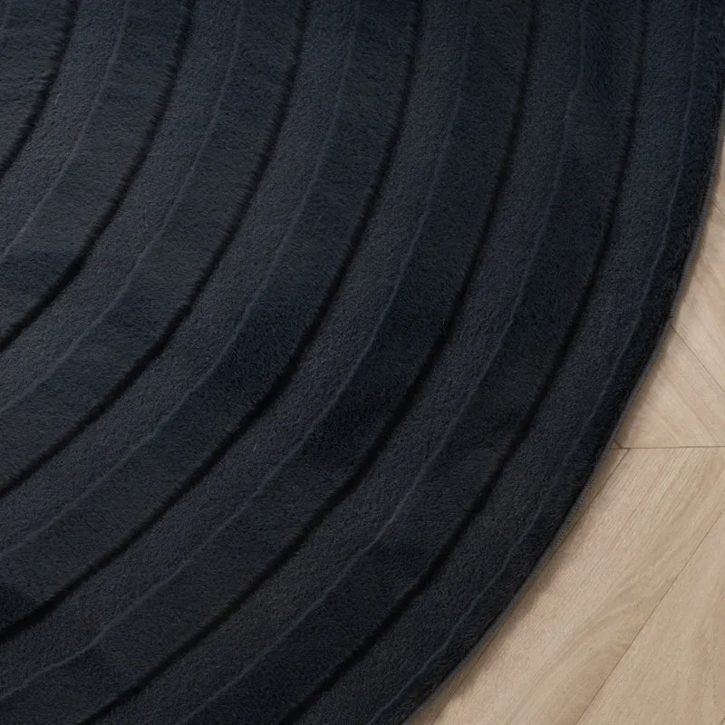 Teppich Organisch - Flowy Lines Anthrazit