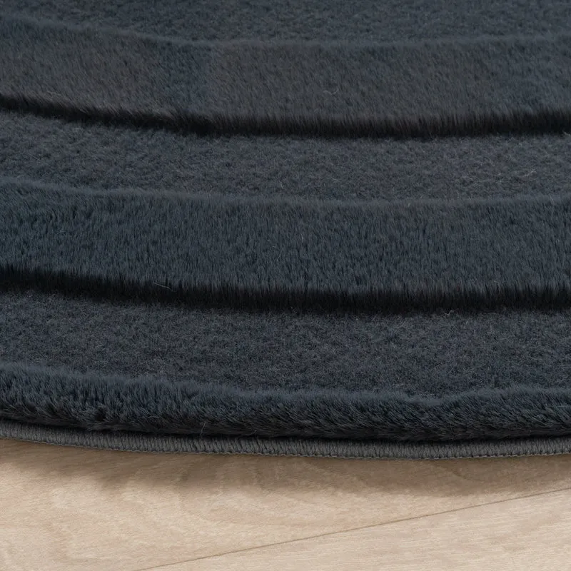 Teppich Organisch - Flowy Lines Anthrazit