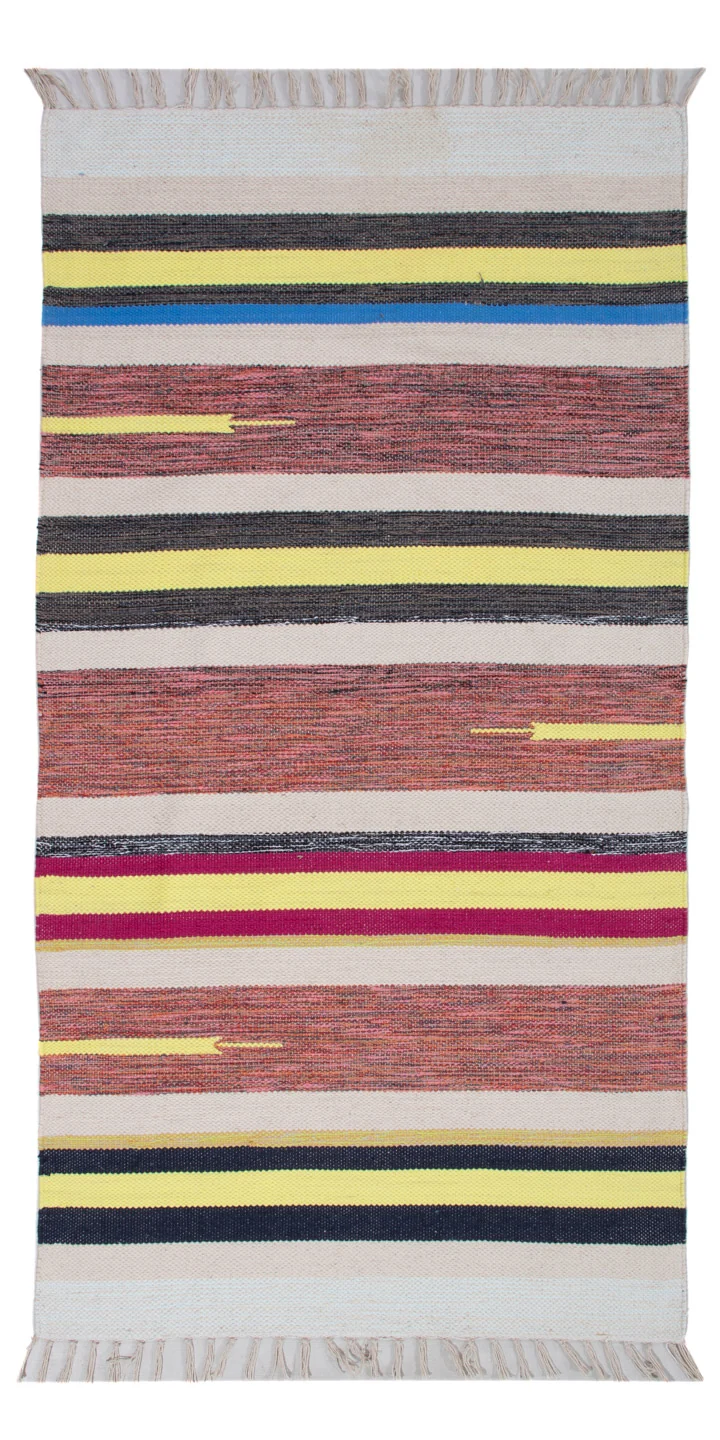 Kelim Modern Teppich 70x150cm - mehrfarbig