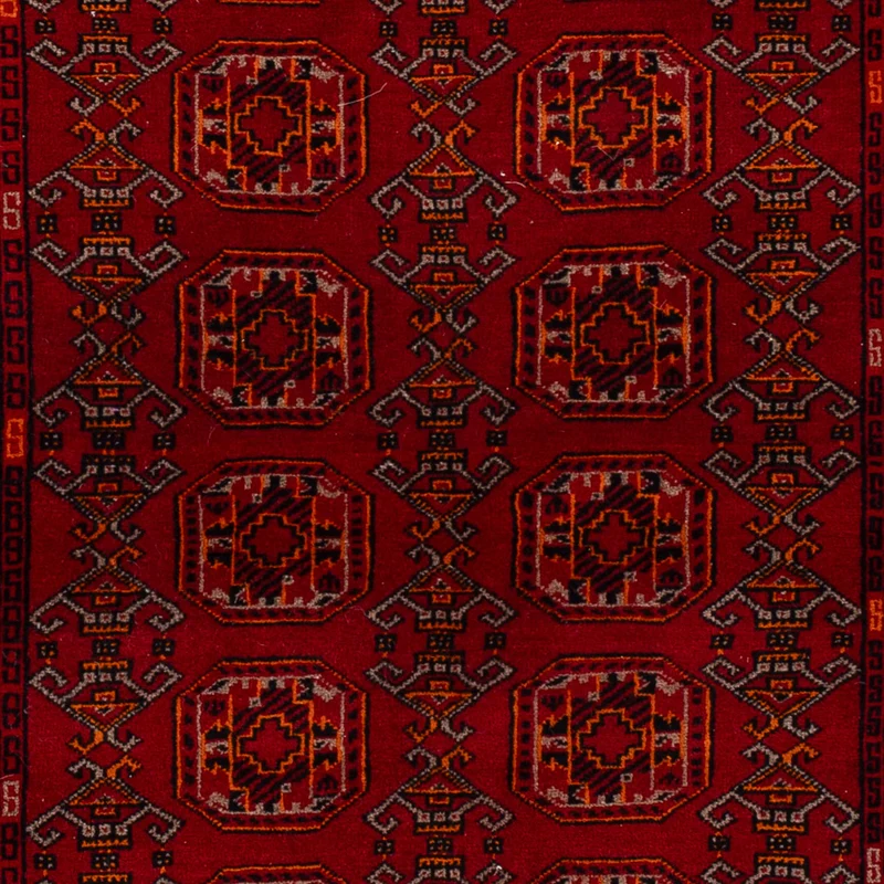 Afghan Teppich 105x146cm - Orientteppich - dunkelrot