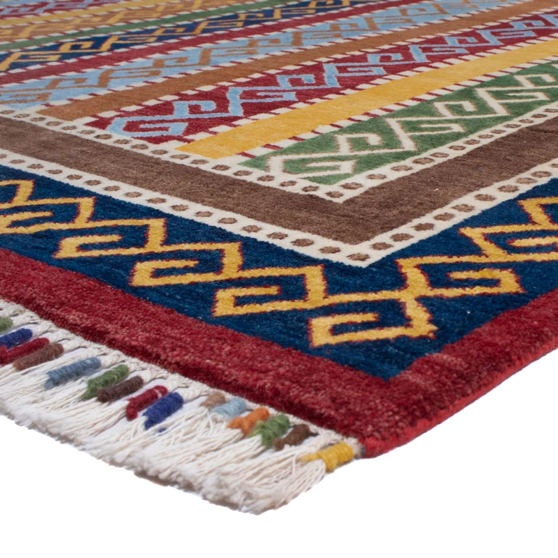 Ziegler Modern Teppich 200x300cm - Orientteppich - mehrfarbig