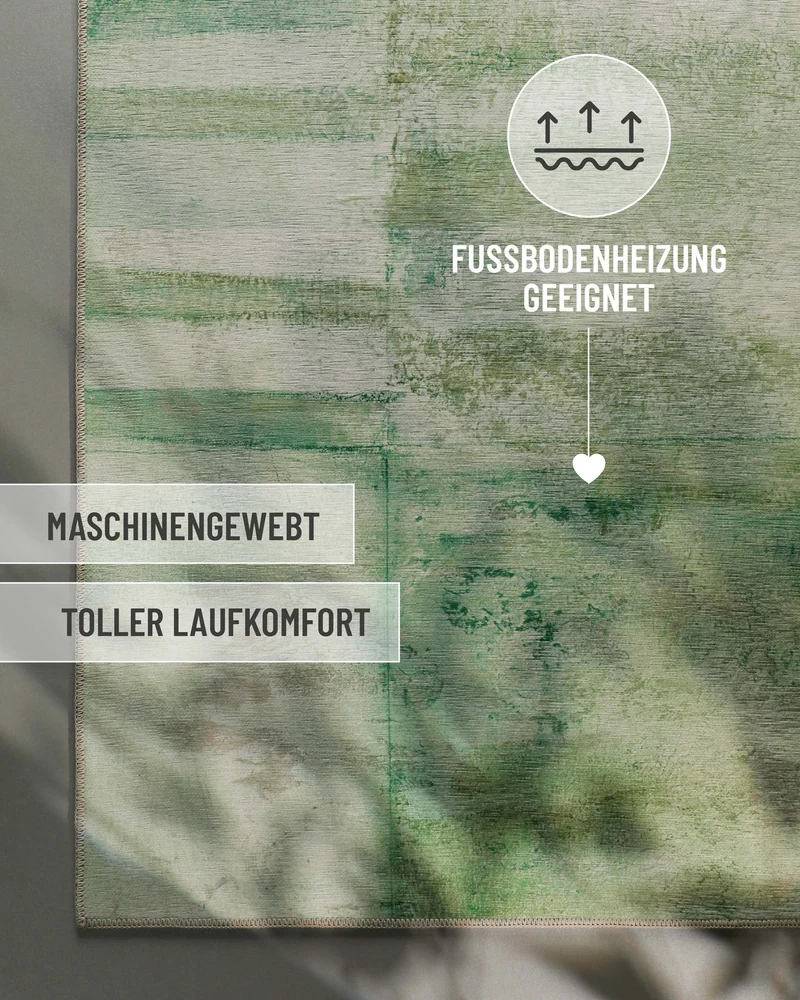 Esprit Flachgewebeteppich Grün Multi "Maui"