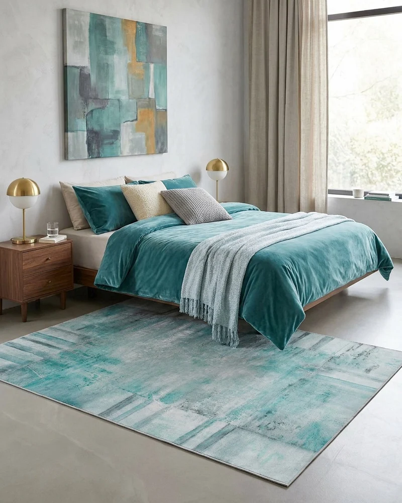 Esprit Flachgewebeteppich Blau Multi "Maui"