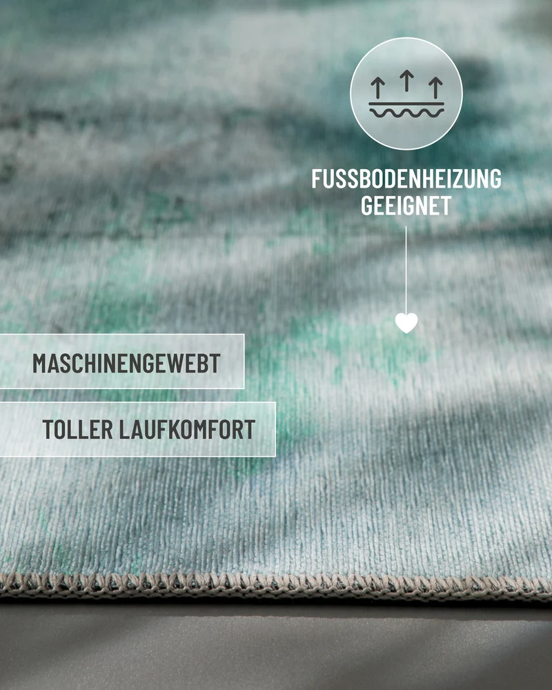 Esprit Flachgewebeteppich Blau Multi "Maui"